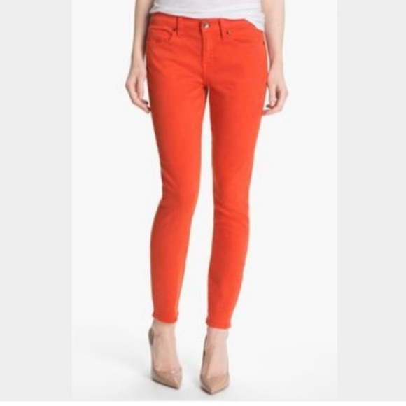 Lucky Brand Denim - Lucky Brand Zoe Straight Crop Coral/Orange Jeans